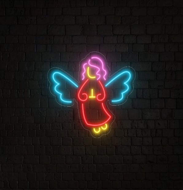 Christmas Angel Neon Light Sign