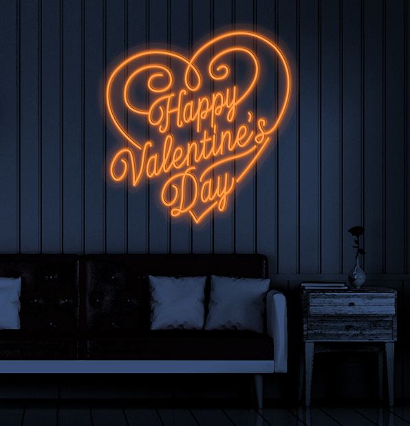 Happy Valentines Day Neon Sign