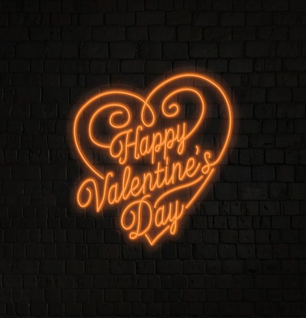 Happy Valentines Day Neon Sign