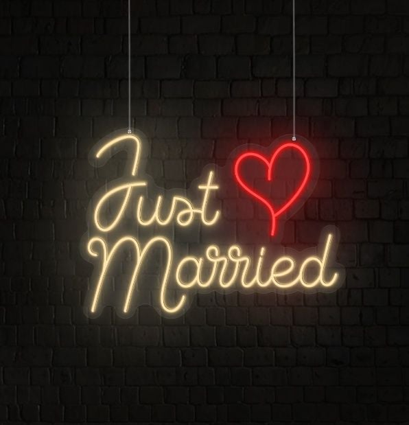 Just Married Light Neon Sign
