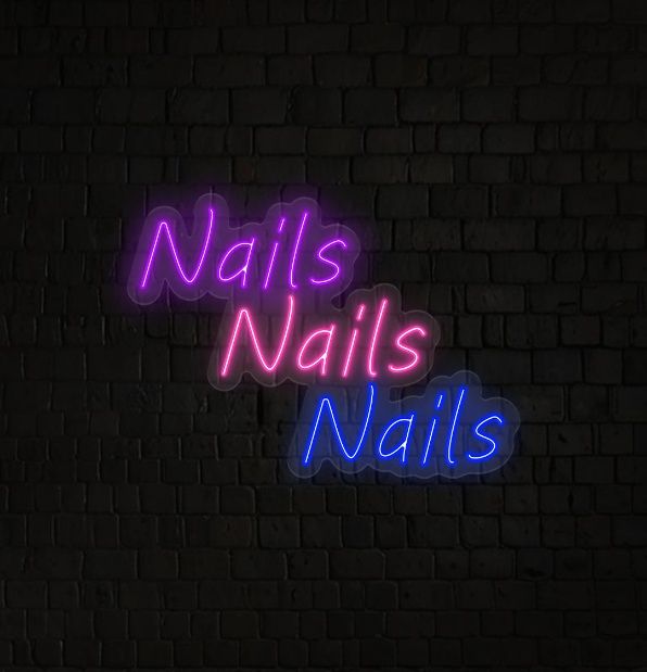 Nails Nails Nails Neon Sign