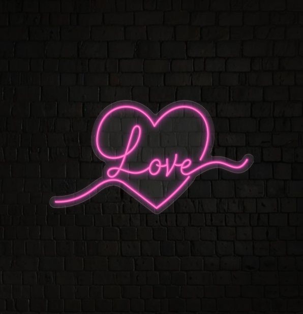 Neon Love Heart Light Up Sign