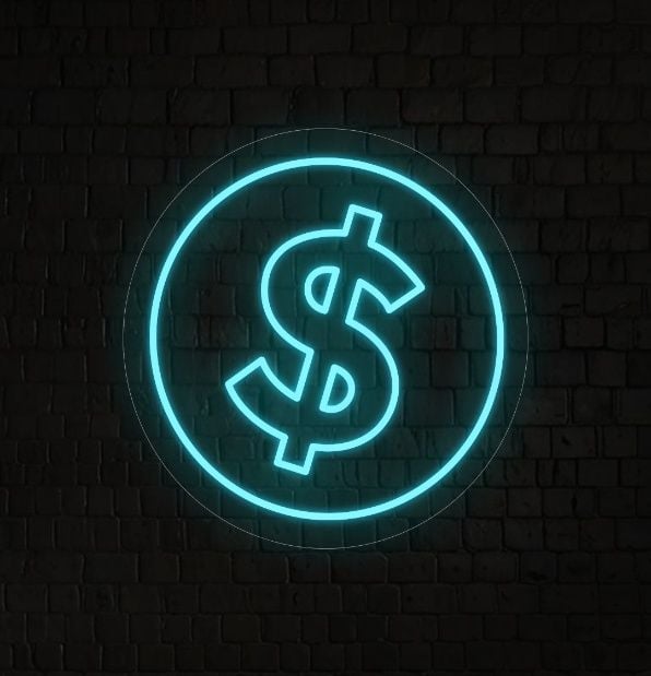 Neon Dollar Sign