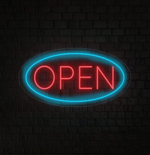 Open Neon Sign