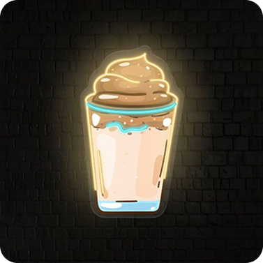 Choco Milktea LED Neon Acrylic Artwork