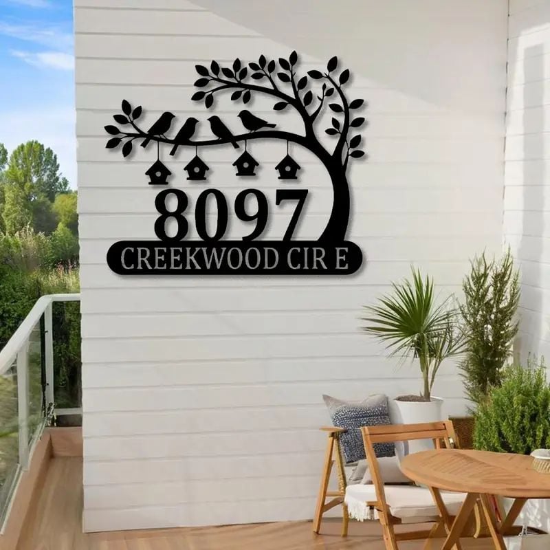Address Metal Sign